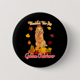 Danke für meine goldene Retriever Erntedank Pump Button