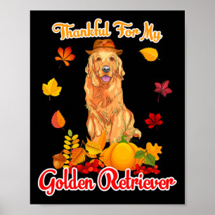 Danke für meine goldene Retriever Erntedank Pump Poster
