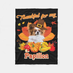 Danke für meinen Papillon Dog Erntedank ich Pump Fleecedecke