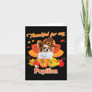 Danke für meinen Papillon Dog Erntedank ich Pump Karte