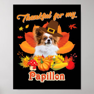 Danke für meinen Papillon Dog Erntedank ich Pump Poster