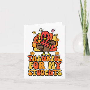 Danke für meinen Schüler Erntedank Fall Teacher Karte