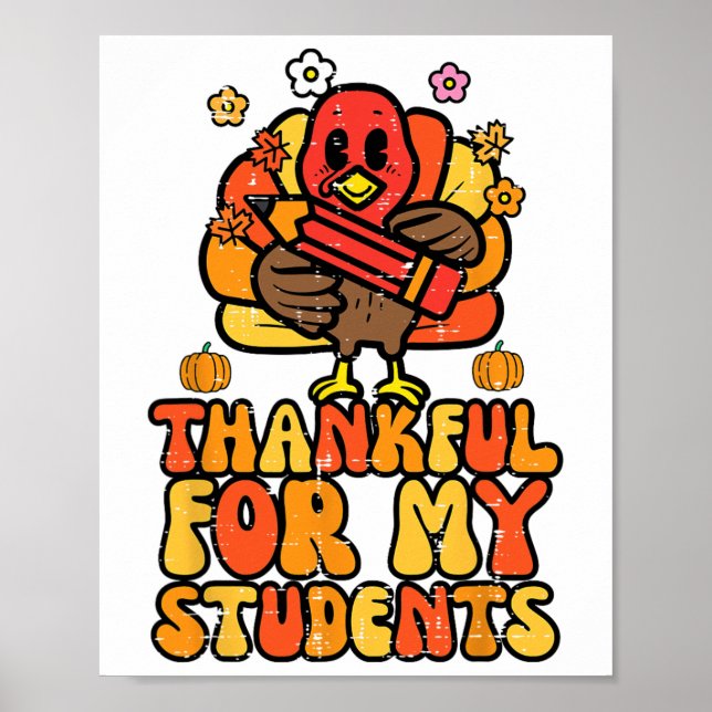 Danke für meinen Schüler Erntedank Fall Teacher Poster (Vorne)