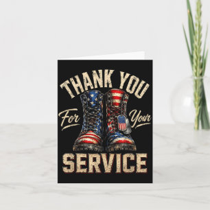 Danke für patriotische Militärstiefel Karte