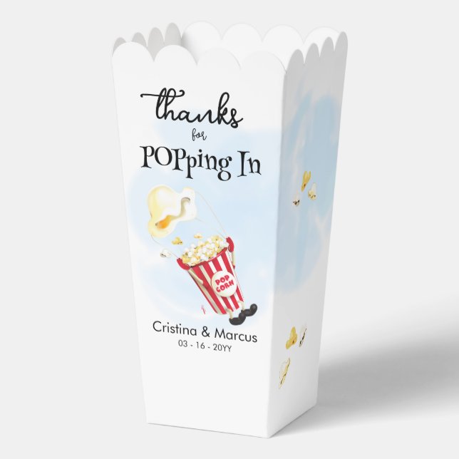Danke für Poppin von Popcorn Hochzeit Geschenkschachtel (Vorderseite)