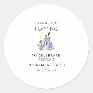 Danke für Popping Retirement Party Popcorn für die Runder Aufkleber