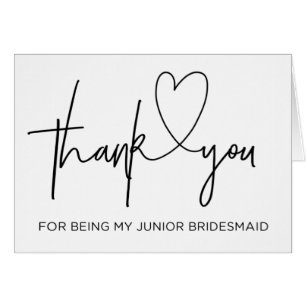 Danke für Sein meine Juniorbrautjungfer