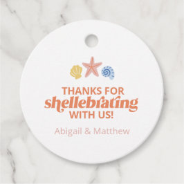 Danke für Shellabating Pastel Seashell Geschenkanhänger