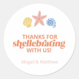 Danke für Shellabating Seashell Starfish Runder Aufkleber
