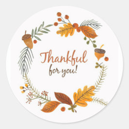 Danke für Sie Runder Aufkleber