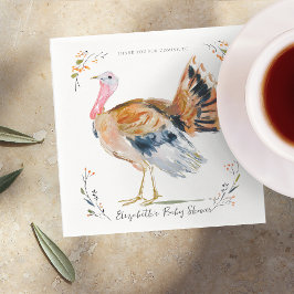 Danke für Sie | Wasserfarbe Türkei Babydusche Serviette