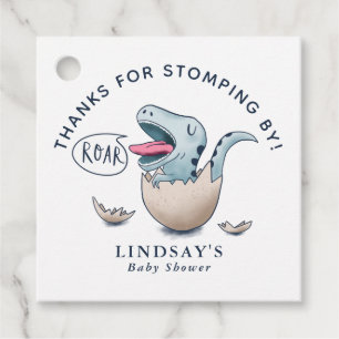 Danke für Stompby Blue Dinosaur Babydusche Geschenkanhänger