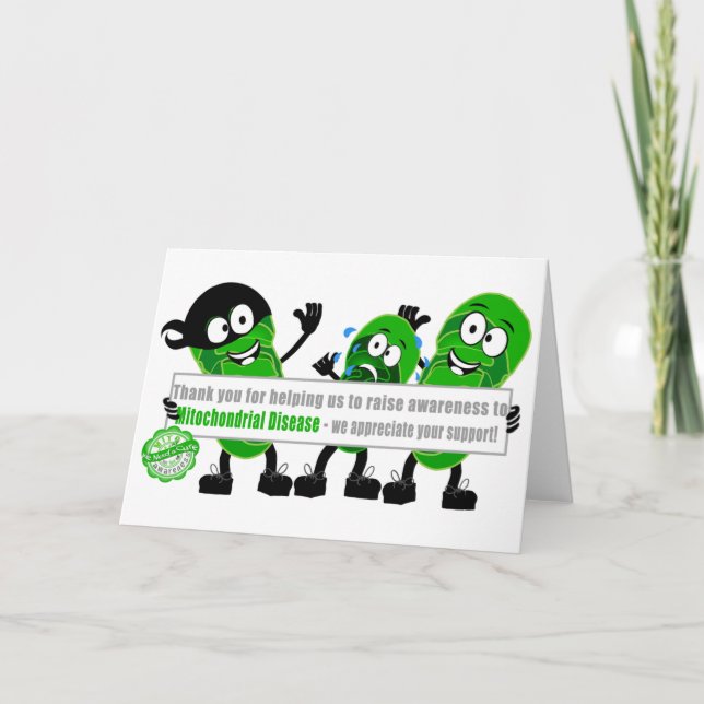 Danke für Unterstützung der Mitochondriopathie Karte (Vorderseite)