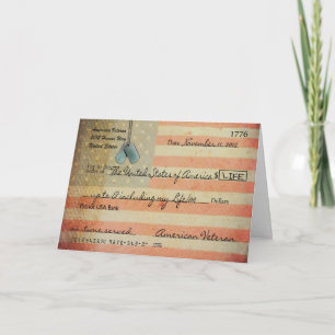 Danke für Veteran am Veteran Day