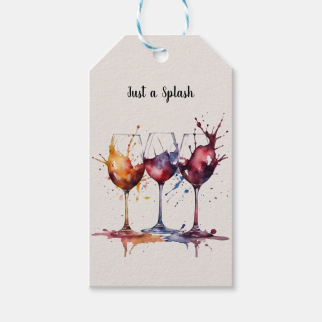 Danke fürs Abendessen für die Weinprobe Geschenkanhänger (Vorderseite)