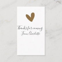 Danke fürs Kommen Add Name Textnachricht goldenes 