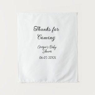 Danke fürs Kommen Baby Shower modern einfache Typo Wandteppich