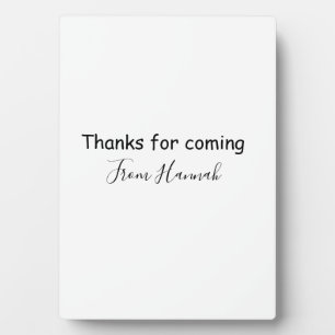 Danke fürs Kommen Name Text Nachricht Babyshower Fotoplatte