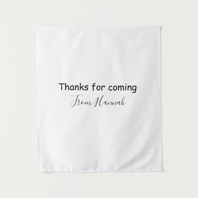 Danke fürs Kommen Name Text Nachricht Babyshower Wandteppich (Vorderseite)