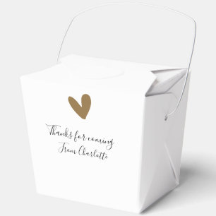 Danke fürs Kommen Name Text Nachricht goldenes Her Geschenkschachtel