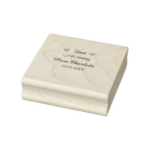 Danke fürs Kommen Name Textnachricht Gummistempel