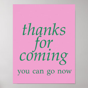 Danke fürs Kommen Poster