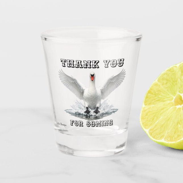 danke fürs Kommen  Schnapsglas (Vorderseite)