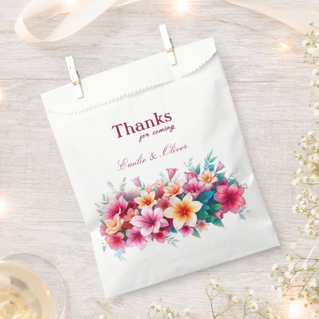 Danke fürs Kommen und Ihren Namen Geschenktütchen (Ausgeschnitten)