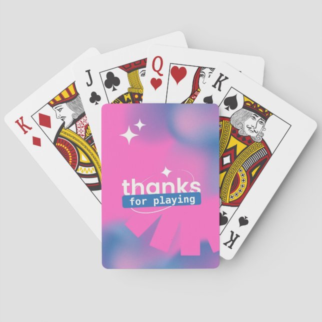 Danke fürs Spielen, Rosa Blauer Traum Spielkarten (Rückseite)