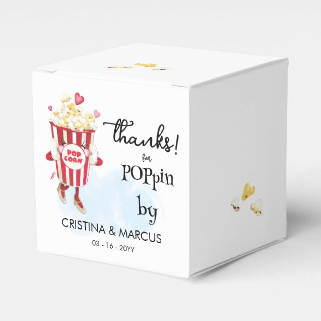 Danke fürs Vorbeikommen Popcorn Geschenkschachtel (Vorderseite)
