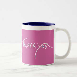 Danke fuschia FarbTasse Zweifarbige Tasse