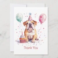 Danke Geburtstag Englische Bulldogge