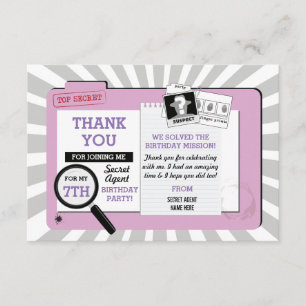 Danke Geburtstags-geheime Agent-Spions-Karten