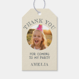 Danke Geburtstags Mädchen Junge Foto Gefallen Geschenkanhänger