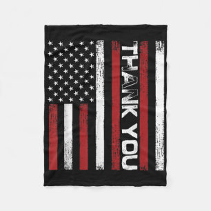Danke Gedenktag Retro-Amerikanische Flagge Salute Fleecedecke