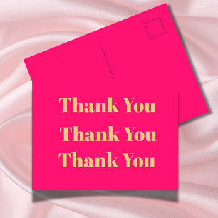 Danke Geschäft Rosa Gold Persönlich  Postkarte