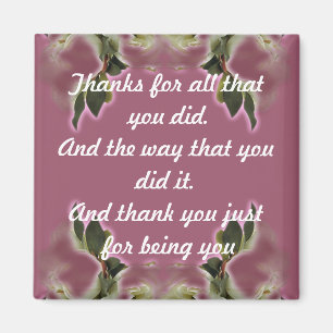 Danke Geschenk - Magnet - Vintage Dusty-Rose