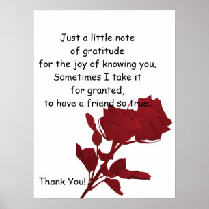 Danke, Geschenk - Poster Verse