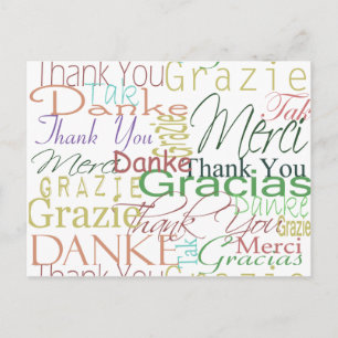 Danke, Geschenke Postkarte