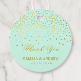 Danke | Glamouröse Glitzern - Münzhochzeit Geschenkanhänger