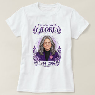 Danke Gloria Feministische Ikone Tribut 1934-2026 T-Shirt