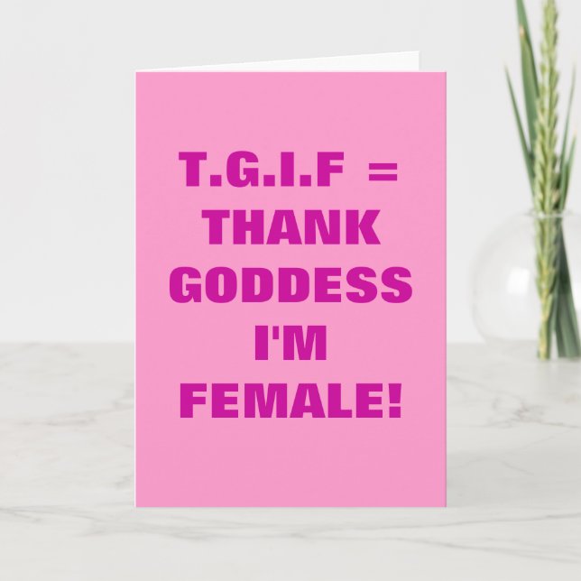 DANKE GODESS, ICH BIN FRAU! (Vorderseite)