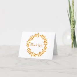 Danke! Gold Greenery Blätter Wreath Dankeskarte
