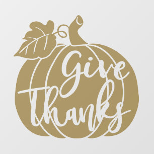 Danke, Gold Pumpkin © GraphicLoveShop Fensteraufkleber