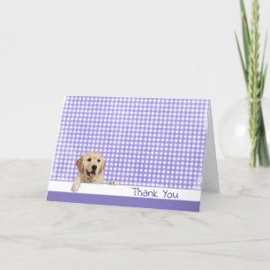 Danke Golden Retriever auf Gingham