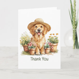 Danke Golden Retriever Hund Gärtnern