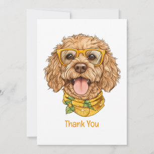 Danke Goldendoodle Hund Sonnenbrille Orangen