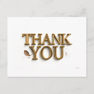 Danke goldener weißer Hintergrund Feiertagspostkarte