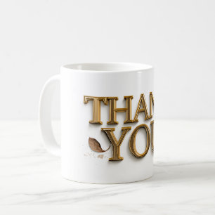 DANKE, goldfarbener Text, Kaffeetasse
