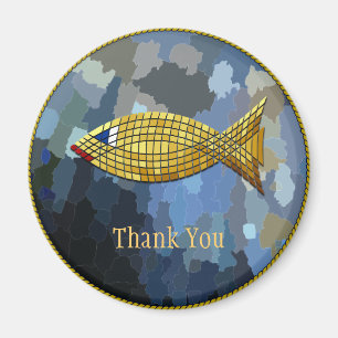"Danke" Goldfisch-Fliesen-Design Magnet